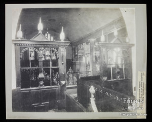 Photograph of interior of St. Mary's Lydiard Tregoze, 1902