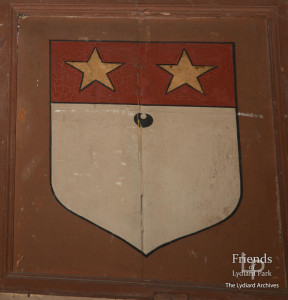 Hatchment in chancel,  St. Mary's Lydiard Tregoze, sixteenth century