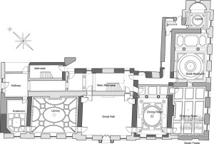 Architectural plan of building phases, Lydiard House