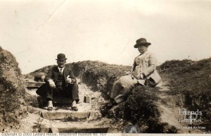 Snapshot of Mary 5th Viscountess Bolingbroke and Teddy Hiscocks  c1920-30