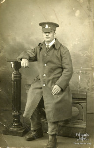 Photographs (4) of Ernest Titcombe in uniform, World War I