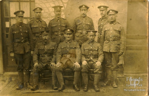 Photograph of group of soldiers in France, World War I