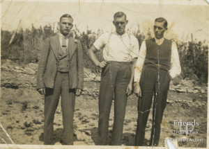 Photograph of Jack, Roland, and Bill Gough, c1930s