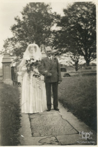 Photograph of Joyce Gough on her wedding day