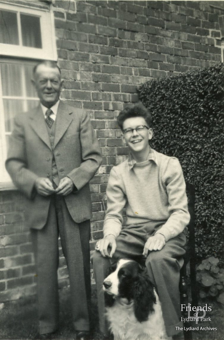Ernest Titcombe with his son Malcolm at Bolingbroke Close, c1950's