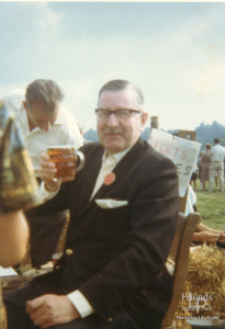 Photograph of Mr Fauklanbridge at parish event, 1960's