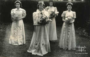Photograph of Hook, Greatfield & Greenhill Carnival Queen & attendants, c1950
