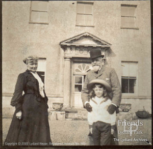 Photograph of Lord and Lady Bolingbroke with their son Vernon St. John, c1899
