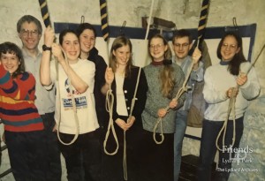 Photograph of millennium bell ringers at Lydiard Tregoze