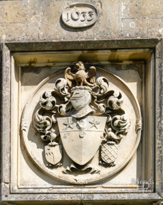 Coat of Arms of Sir John St.John, 1st Bart., St. Mary's Lydiard Tregoze, 1633