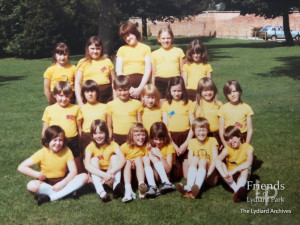 Photographs (4) of Green Meadow Brownie pack camping at Lydiard Park, 1983
