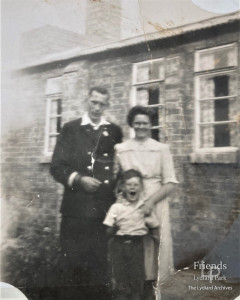 Roland and Gertrude Gough outside no.90 Lydiard Park
