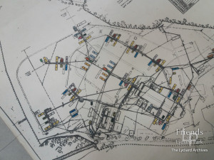 Plan of military camp at Lydiard Park, c1948