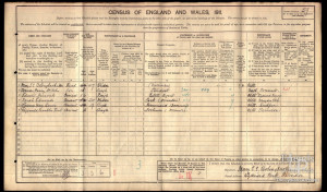 Census for Lydiard Park, 1911