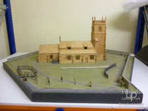 Model of St. Mary's Lydiard Tregoze, c1840