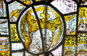Medieval glass at St. Mary's Lydiard Tregoze: Virgin Mary