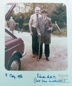 Photograph of Mr Smallwood with Revd. Brian Carne, 1981