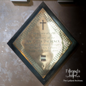 Memorial plaque to Revd. Giles Daubeney, c1877
