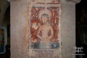 Christ figure wallpainting, St. Mary's Lydiard Tregoze