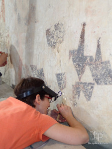 Photographs of St. Christopher wallpainting conservation, 2019-2020