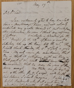 Letter from Frederick St. John, 1763