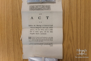HOLD Copy of Act to dissolve marriage between Lord Frederick Bolingbroke & Lady Diana Spencer, IMAGES