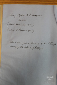 Letter from Lady Johanna St. John to Thomas Hardyman,  circa December 1661
