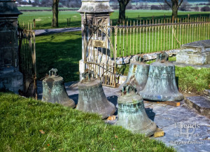 Photograph (2) of bells of St. Mary's Lydiard Tregoze in transit, 1964