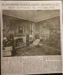 From Battersea to Philadelphia - The Library of Battersea Manor, 1954