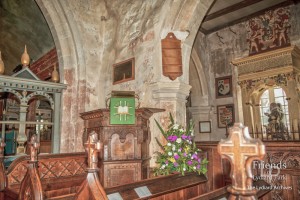 View of the pulpit, St. Mary's Lydiard Tregoze, 2013