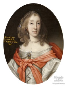 Johanna St John (1631-1705), wife of Sir Walter St John, 3rd Bt by John Michael Wright