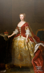 Anne Furnese (1711-1747), first wife of John, 2nd Viscount St John, full length in coronation robes