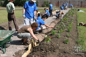 Intel Corporation volunteers restoring the walled garden, 2006