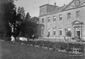 Photograph of tea on the lawn, c1900