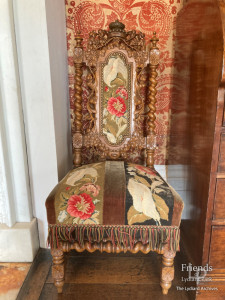 Embroidered ladies chair, 19th Century
