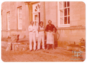 Photograph of painters and decorators at Lydiard House, 1981