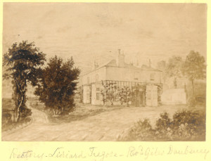Watercolour of Lydiard Tregoze Rectory, c1875