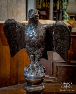 Carved lectern, St. Mary's Lydiard Tregoze, 1929