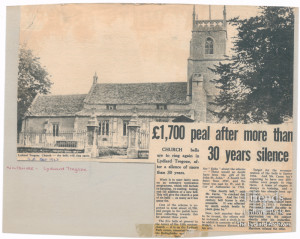 Newspaper cutting; Lydiard bells, 1963