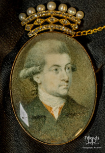 Portrait miniature - brooch -of Frederick St.John, 2nd Viscount Bolingbroke