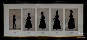 Silhouettes of the children of 4th Viscount and Viscountess  Bolingbroke, 1830's