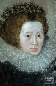 Portrait of Anne Leighton - Polyptych detail, 1615