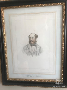 Watercolour sketch of Charles Orby Wombwell (1813-1898)