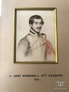 Watercolour of Charles Orby Wombwell, 1836