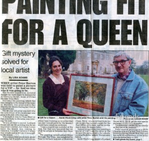 Newspaper cutting - Painting Fit For A Queen, 1997