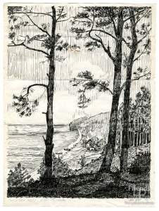 Drawing by a Prisoner of War, Dr Heise,  Lydiard Park Camp, 1946