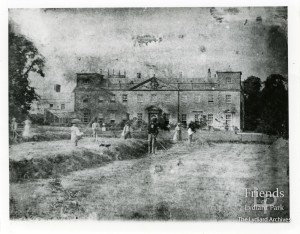 Photograph of haymaking at Lydiard Park, c1846
