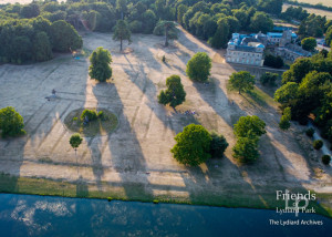 Aerial views of 17th Century garden archaeology, August 2022