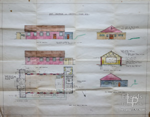 Architectural plan of Hook Village Hall, 1949