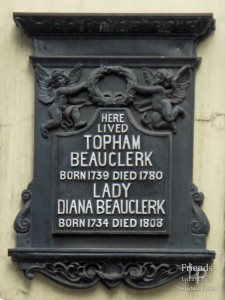 Wall plaque - Topham and Diana Beauclerk, Great Russell Street, London